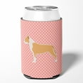 thumbnail image 2 of Caroline's Treasures BB3654CC Staffordshire Bull Terrier Checkerboard Pink Can or Bottle Hugger, Can Hugger, multicolor, 2 of 5