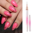 thumbnail image 7 of opvise 7/9/12/15/20mm Nail Brush Professional Ultra-thin Tip DIY Stripe Nail Art Liner Brush Line Drawing Pen UV Gel Painting Brush 20mm, 7 of 7