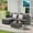 Grey, variant on JONPONY 2 Pieces Patio Furniture Set,Outdoor Woven Sectional L- Shaped Patio Furniture ,Wicker Conversation Set with Ottoman, Detachable Lounger Table for Backyard Poolside,Beige