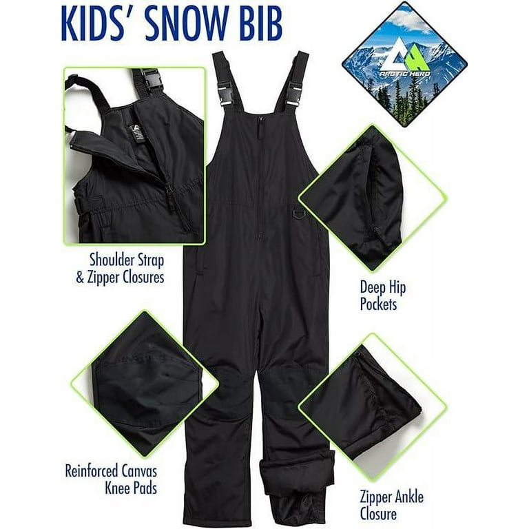 Unisex Water-Resistant Snow-Bib Overalls for Toddler