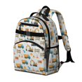 thumbnail image 2 of Excavator and Hard Hat Gray Pattern Cute School Backpack Bag for School with Padded Back and Adjustable Shoulder Straps 15.25"x11.5"x5.25", 2 of 5