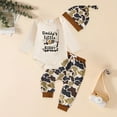thumbnail image 5 of larppty Newborn Baby Boy Hunting Clothes Long Sleeve Romper Camouflage Pant Set Beanie Hat 3 Piece Outfit, 5 of 7