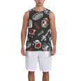 thumbnail image 4 of Easygdp Japanese Sushi Hashi Men's Mesh Basketball Jersey Quick Drying Sleeveless Shirts Fitted Muscle Tank Tops Sport Round Neck T-Shirt - X-Large, 4 of 9