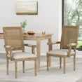 thumbnail image 2 of Noble House Aisenbrey Indoor French Fabric Dining Chair, Set of 2, Beige, Natural, 2 of 8
