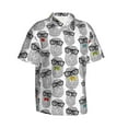 thumbnail image 2 of Hawaiian Shirt For Men, Nerdy Owl Mens Button Down Short Sleeve Shirt, Summer Beach Shirts For Men, 2 of 2