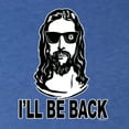 thumbnail image 5 of Wild Bobby Jesus: Ill Be Back Inspirational/Christian Women Tri-Blend Racerback Tank Top, Vintage Royal, Large, 5 of 5