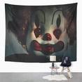 thumbnail image 2 of UFAEZU Closeup Scary Evil Clown Toy Doll That Could Be Possessed Halloween Fear Wall Art Hanging Tapestry Home Decor for Living Room Bedroom Dorm 60x80 inch, 2 of 2