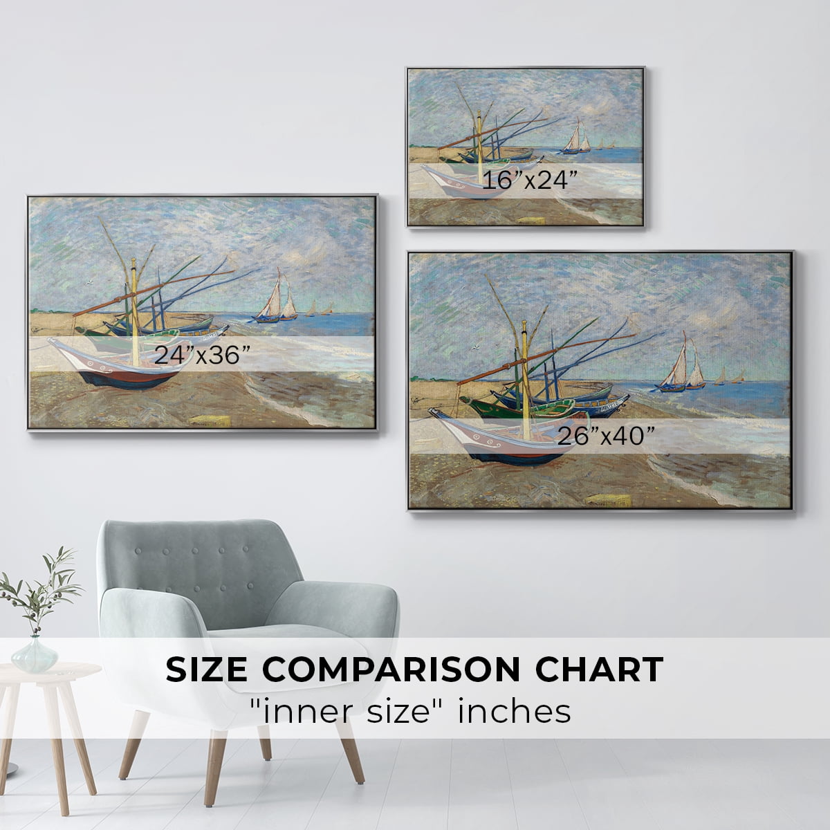Vintage Landscape-CXLVIII By Wexford Home Framed in Silver Wood Gallery Wrapped Canvas 27 in. x 41 in.