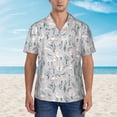thumbnail image 2 of Pofeuu white Moose winter tree Print Hawaiian Shirt for Men Sleeves Casual Button Down Summer Beach Dress Shirts T-Shirts,3X-Large, 2 of 7