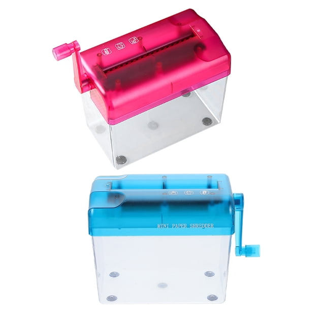 LABSERRON 2Pcs Hand Crank Paper Shredder for Home Use Portable Desktop Manual Shredder