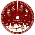 thumbnail image 2 of Christmas Tree Skirt, Snowman Christmas Tree Decoration, Colorful Tree Skirt, Suitable for Christmas Tree Holiday Party, Christmas Gift, 2 of 4
