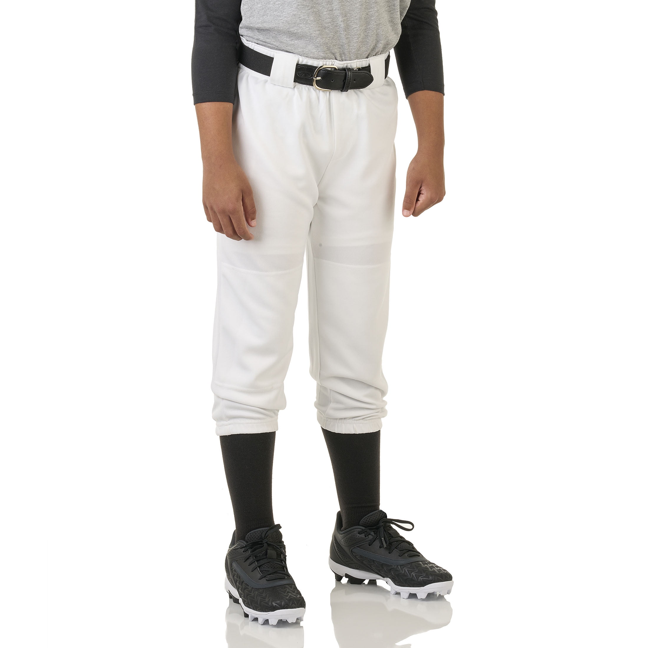 (2 pack) Athletic Works Youth Unisex Baseball/Softball Pants, Size M, White