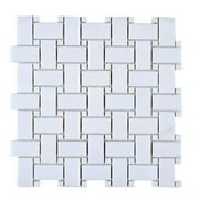 Legion Furniture MS-STONE06 Tile Mosaic With Stone, Off White
