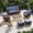 Blue & Brown, variant on Sunmthink 6-Piece Patio Furniture Set, High Back Swivel Rocker Chairs with Thick Cushions, Wicker Rattan Outdoor Sectional Sofa with Ottoman, Gray