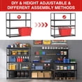 thumbnail image 6 of WORKPRO 4000 lbs 5-Tier Metal Shelving Unit, 72”H x 48”W x 24”D, Heavy Duty Adjustable Storage Rack, for Garage, Basement, Warehouse, Workshop, 6 of 9