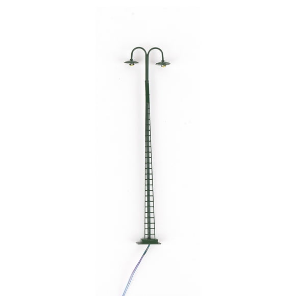 Toystoory Mini modelo de poste de luz, decoraciones para el hogar, luz LED de vía férrea, lámpara para escaleras, patios, accesorios de diseño, Artesanía Verde (luz blanca) Toystoory HA064663-03