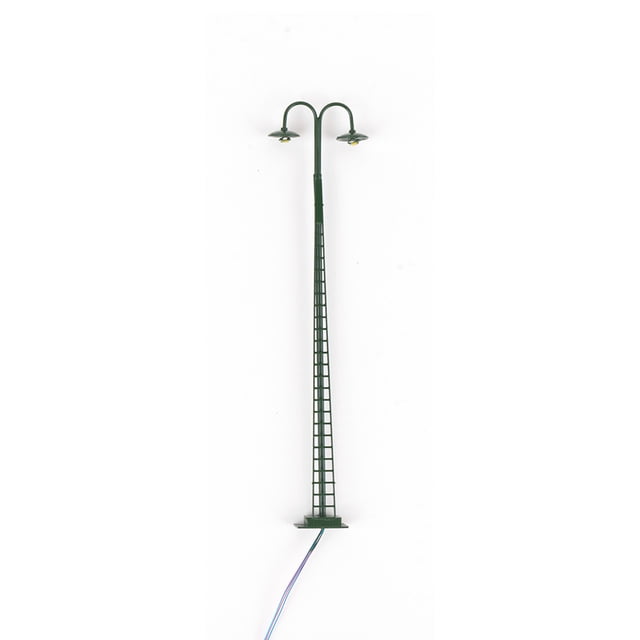 Toystoory Mini modelo de poste de luz, decoraciones para el hogar, luz LED de vía férrea, lámpara para escaleras, patios, accesorios de diseño, Artesanía Verde (luz blanca) Toystoory HA064663-03