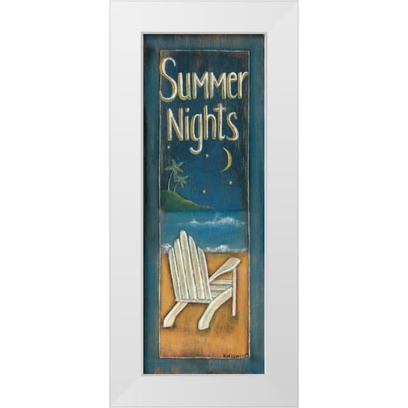 Lewis, Kim 11x24 White Modern Wood Framed Museum Art Print Titled - Summer Nights