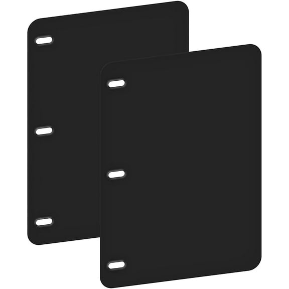 Full Page Flat Sheet Lifters, Letter Size 11 X 8.5 Inch, 3-Hole Binder Separators 4-1/4" Hole Spacing, Black (10 Pack)