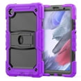 thumbnail image 7 of Dteck with Shoulder Strap Case for Samsung Galaxy Tab A7 Lite 8.7-inch SM-T220 T225 (2021),Shockproof Rugged Rubber 3-Layers Protection Armor Case Hybrid Hard Kickstand Cover,Purple, 7 of 7