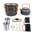 thumbnail image 4 of S SERENABLE Camping Cookware Kit Ergonomic Camping Cooking Set for Hiking Picnic Outdoor Orange, 4 of 9