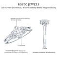 thumbnail image 5 of Rosec Jewels Lab Grown Diamond Ring - Double Band Engagement Ring - 6x8 mm - EF- VS Grade, 10K White Gold, US 7.00, 5 of 8
