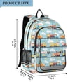 thumbnail image 2 of FORMRS Unisex School Backpack 17" Student Travel Bag with Laptop Compartment, Cartoon Train Pattern, 2 of 7