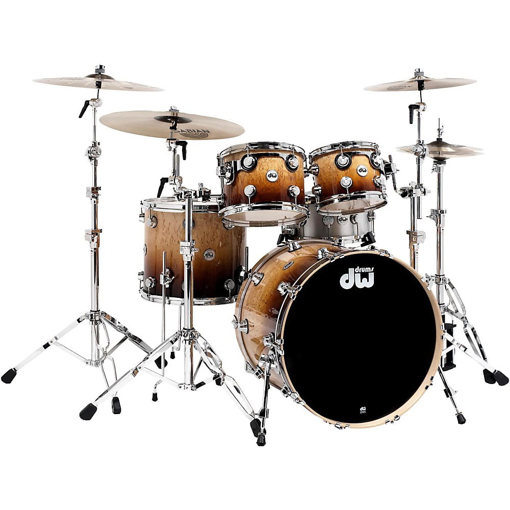 DW Collector's Series 4-Piece Shell Pack Candy Black Burst Nickel Hardware