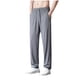 thumbnail image 1 of Pantalones largos para hombre, estilo fino, talla grande, para ocio, de fácil secado, de seda, deportivos, de poliéster, 1 of 2