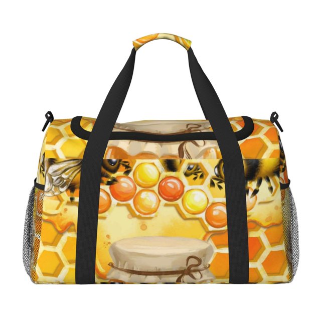 Disketp Honey Bee Bolsa de Viaje Tipo Duffle, Bolso de Mano para Fin de Semana para Mujer, Bolsa de Gimnasio Ligera para Hombre, Esencial para Viajes