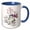 Blue/White, variant on 3drose, Phlox in Lavender, Pink, White and Mauve, 11oz Two-tone Blue Mug