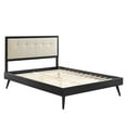 thumbnail image 4 of Modway Willow Queen Wood Platform Bed With Splayed Legs in Black Beige, 4 of 11