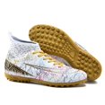 thumbnail image 3 of Botas de fútbol profesionales para hombre, zapatos de fútbol con pinchos largos, transpirables, hasta el tobillo, ultraligeros, envío directo, 3 of 5