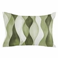 thumbnail image 2 of Sage Green Stripes Throw Pillow Covers, Retro Farmhouse Abstract Ripple Soft Breathable Pillow Cases with Invisible Zipper for Sleeping, Toddler Pillowcases for Couch Bed Sofa Chair 12x20 Inches, 2 of 6