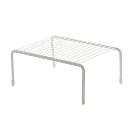 Acahhotxx Home Storage Shelf, Fashionable Home and Kitchen Storage Shelf Wire Rack Organizers Home Accessory for Cabinets Counters and Bedroom - White - S