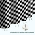 thumbnail image 6 of Black and White Small Checkered Pattern Shower Curtain 36"x72" ,Bathroom Decorative Shower Curtains Set with 12 Hooks,Modern Waterproof Washable Shower Curtain, 6 of 6