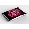 thumbnail image 2 of Ambesonne Live Laugh Love Pillow Sham 2 Pack, Bokeh Hearts, 26"x20", Salmon Dark Purple Red, 2 of 3