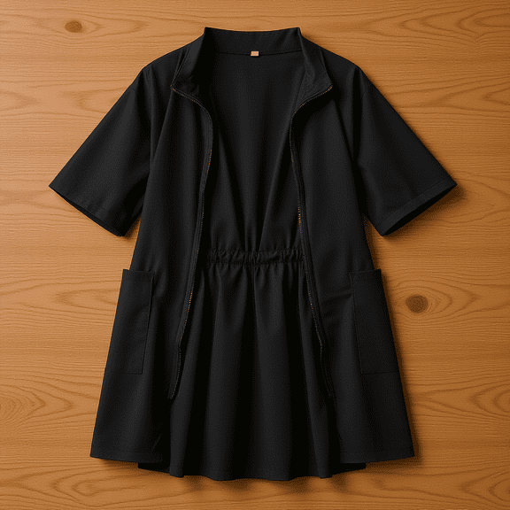 Healifty Black Anti-Static Pet Grooming Apron for Professional , Worker Clothes, 1 Piece