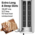 thumbnail image 3 of 4 Slice Toaster, Extra-Long Slots for Artisan Bread, Quick Glance Function, 9 Shade Settings, Ba l/Defrost/Cancel Functions, Removable Crumb Tray, Cool-Touch Stainless Steel Body, 3 of 5