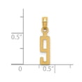 thumbnail image 2 of 14k Gold Pendant Necklace Sport game Number 9 Block Style 18.97x4.76mm Wide 0.95mm Thick Pendant for Women, 2 of 2