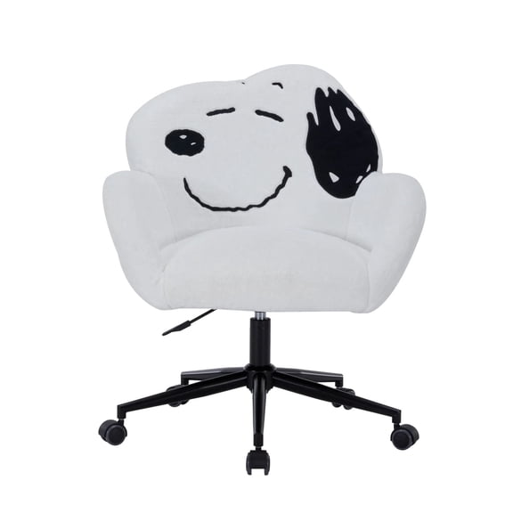 Impressions Vanity Peanuts SNOOPY Cozy Swivel Vanity Chair with 360 Degree Rolling Wheels