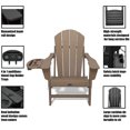 thumbnail image 4 of Folding Plastic Adirondack Chair Plastic Adirondack Chairs Weather Resistant Patio Chairs with Cup Holder, 4 of 6