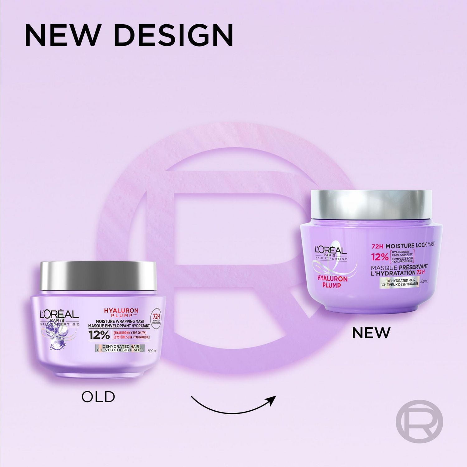 L'Oréal Paris Hyaluron Plump 72H Moisture Lock Hair Mask, Hair treatment for dehydrated hair