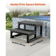 thumbnail image 5 of Heavy Duty 2 Step Hot Tub Spa Stairs 23.6 Inch Wide PP Above Ground Inflatable Pool Ladder 320 lbs Weight Capacity for Outdoor Porch Patio Deck Campers Black, 5 of 6