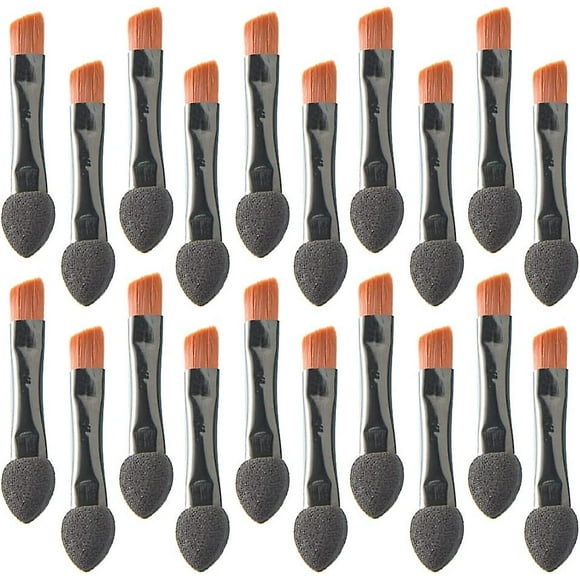 Eye Make Up Brush Double Headed Eye Shadow Brush Black Eyeshadow Applicator Sponge Eyeshade Tool For Concealer Powder Cream Blush Makeupblack20 Pcs