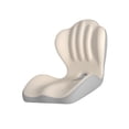 thumbnail image 2 of Cojín asiento y respaldo espuma viscoelástica, transpirable, con funda extraíble, , ergonómico para sillas oficina y para conductores Gris Beige, 2 of 8