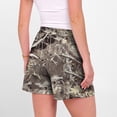 thumbnail image 7 of Women's Leopard Print Boxer Shorts Maple Leaf Print Elastic High Waist Drawstring Camo Shorts Pocketed Lounge Camouflage Workout Boxer Fashion Sweatshorts Camouflage Shorts,Brown S, 7 of 7