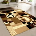 thumbnail image 1 of Allstar Brown Area Rug. Contemporary. Abstract. Traditional. Geometric. Formal. Shapes. Squares (7' 7" x 10' 6"), 1 of 7