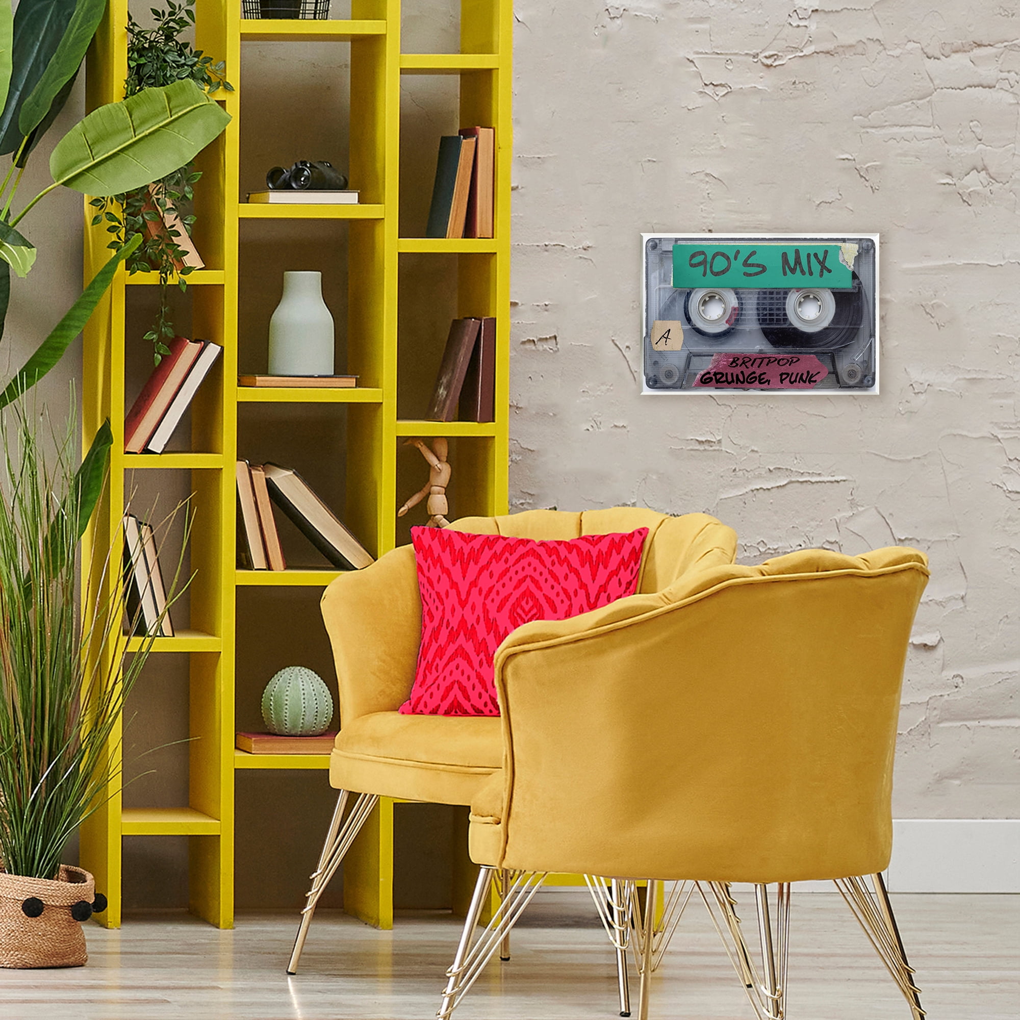 Stupell Industries Retro 90s Mix Cassette Wall Plaque Art, design by Annabelle Hall