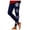 1-Navy, variant on Kcolen Festive Christmas Leggings for Women, High Waist Soft Stretch Tummy Control Yoga Pants, Christmas Snowflake Themed, for Xmas Party, Yoga, Daily Outfits